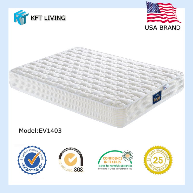 Memory foam pocket spring mattress EV1403